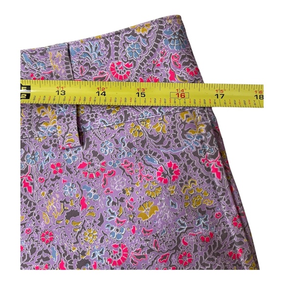 Nike Golf Women's Fit Dry Floral Paisley Pink Purple Bermuda Shorts size 8 - Picture 6 of 9